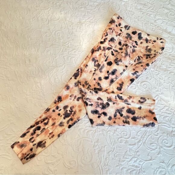 Carson Side Pocket Mid Calf Capri Size Sm HERON CHEETAH TIE DYE - Picture 6 of 14